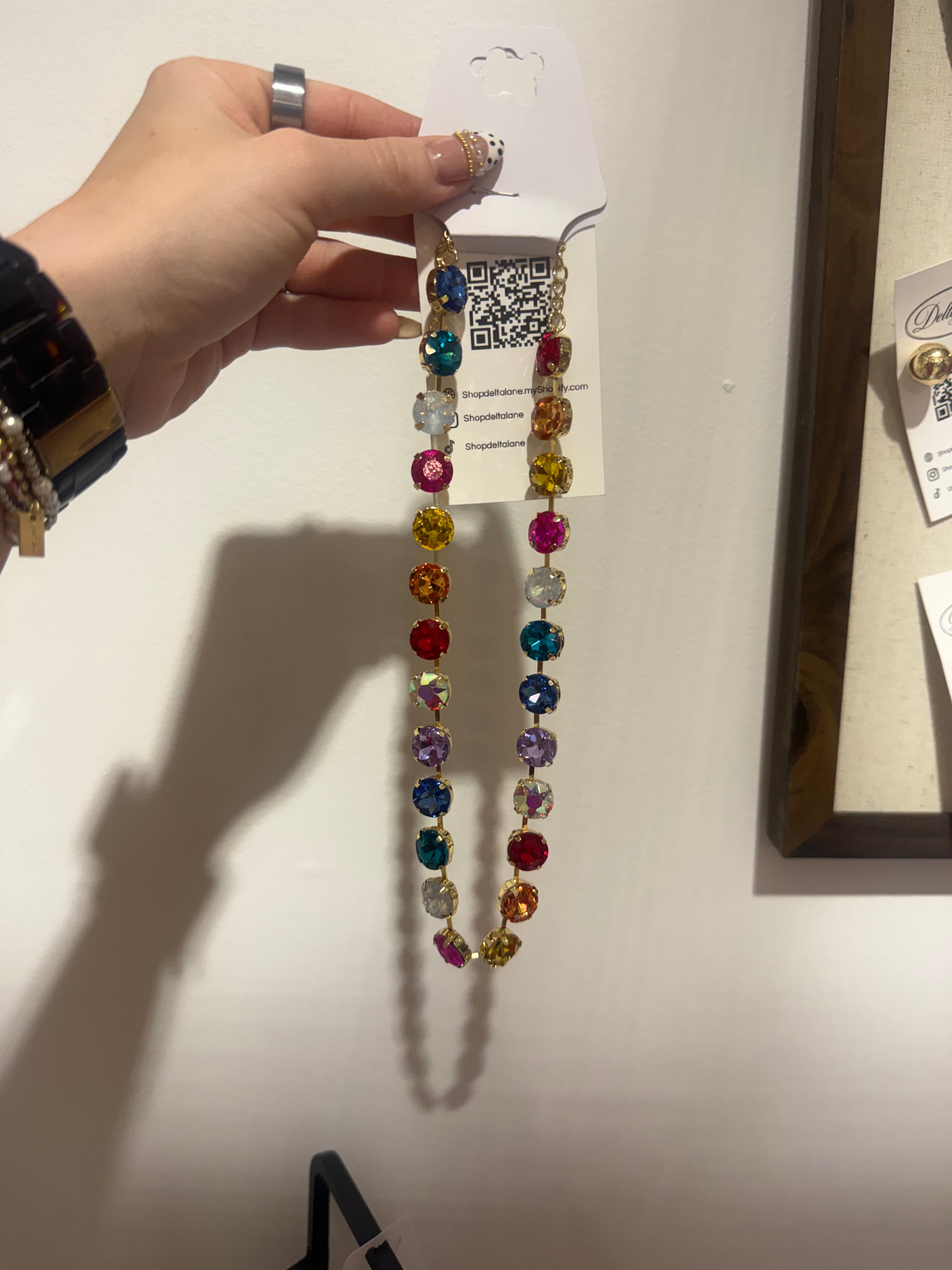 Large Multi Rhinestone Necklace