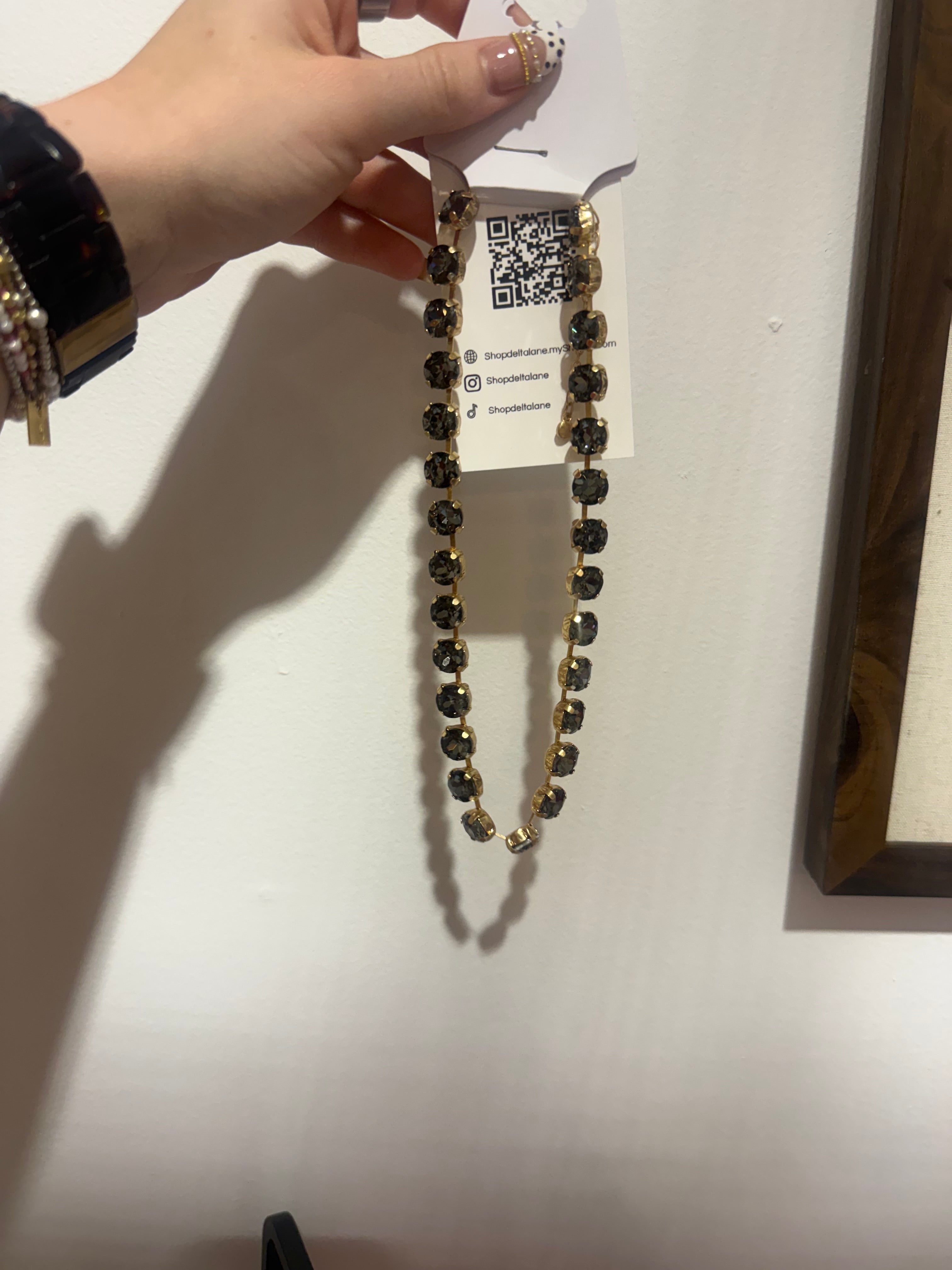 Black Rhinestone Necklace