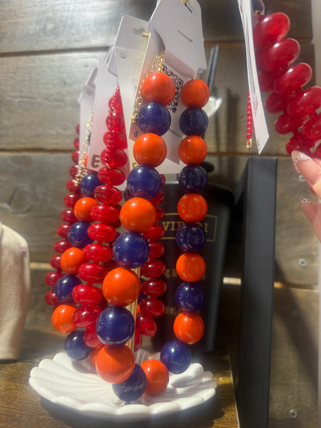 Orange & Blue Ball Necklace