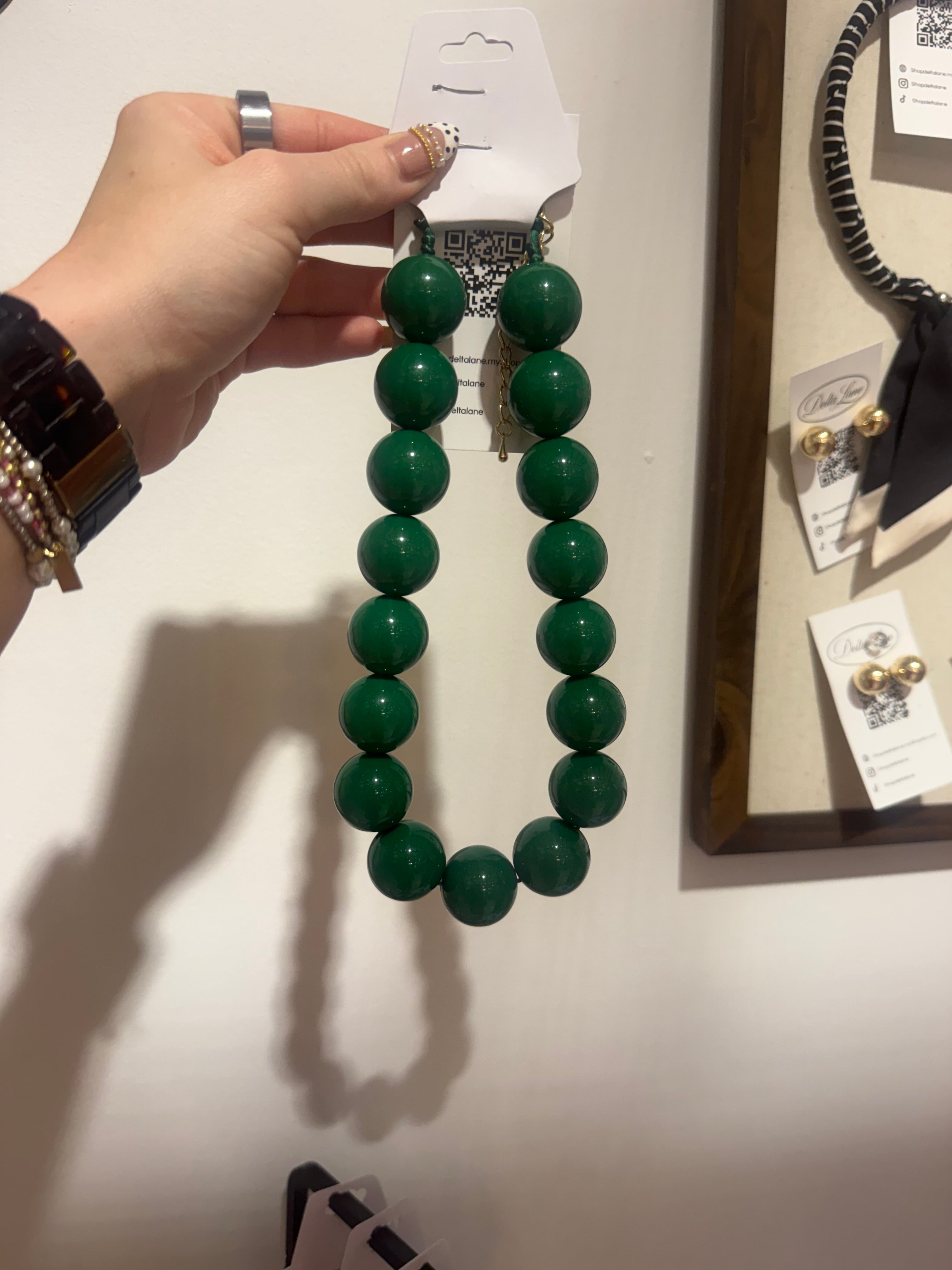 Large Green Ball Necklace